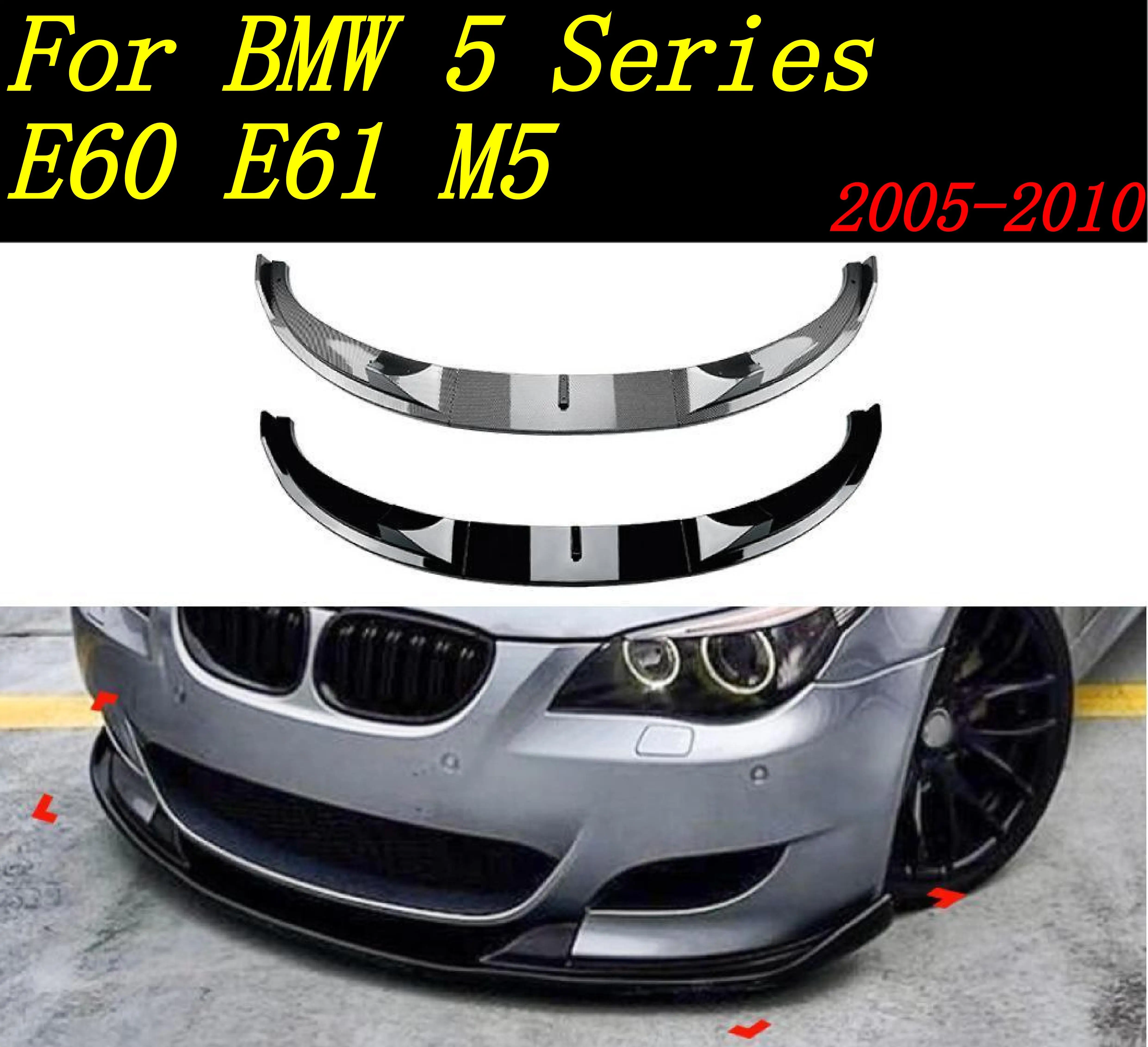 

Front Bumper Lip Splitter Diffuser Spoiler Bumper Guard Protector Accessories For BMW 5 Series E60 E61 M5 2005-2010 Spoiler Body