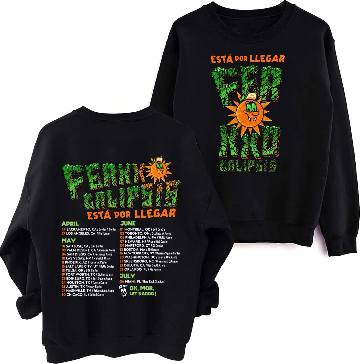 Feliz Cumpleanos Ferxxo Feid World Tour 2024  Sweatshirt Man Woman Harajuku Round Neck Long Sleeve Oversized