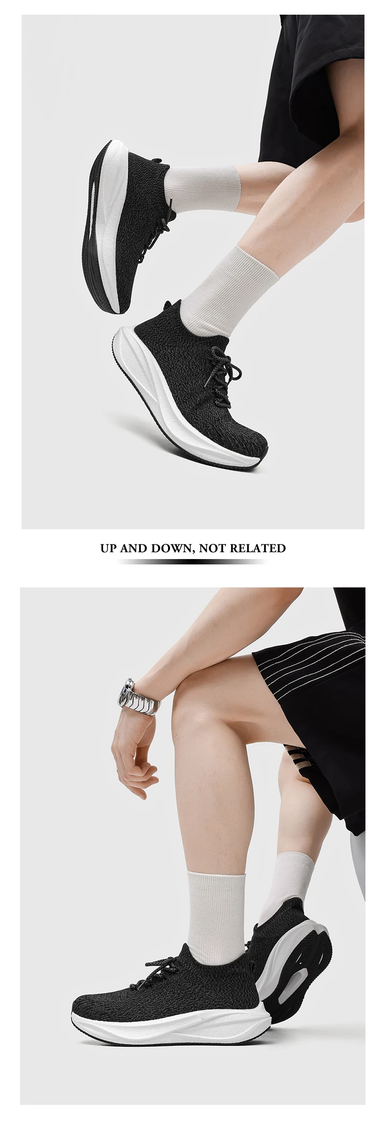 Neue, gepolsterte Laufschuhe für Herren, geeignet für schwere Läufer, mit Schnürung, Sport- und Freizeitmodelle für Damen, rutschfeste Outdoor-Sportschuhe, Herren-Sneaker. – Detail 16