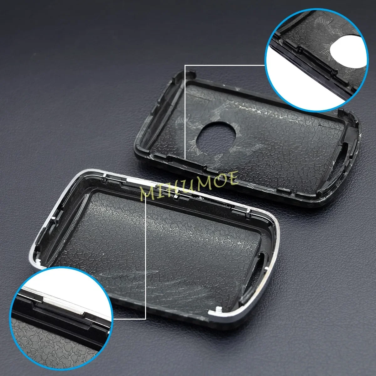 For Mazda 3 6 CX-30 CX-50 CX-90 CX-5 CX-9 MX-5 CX30 CX50 Carbon Fiber Car Remote Key Fob Cover Case Shell Chain Ring Accessories