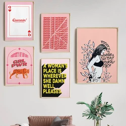 Feminist Poster Wall Art Print Preppy Positive Office Bedroom Smash Patriarchy Abstract Quote Canvas Painting Home Decor