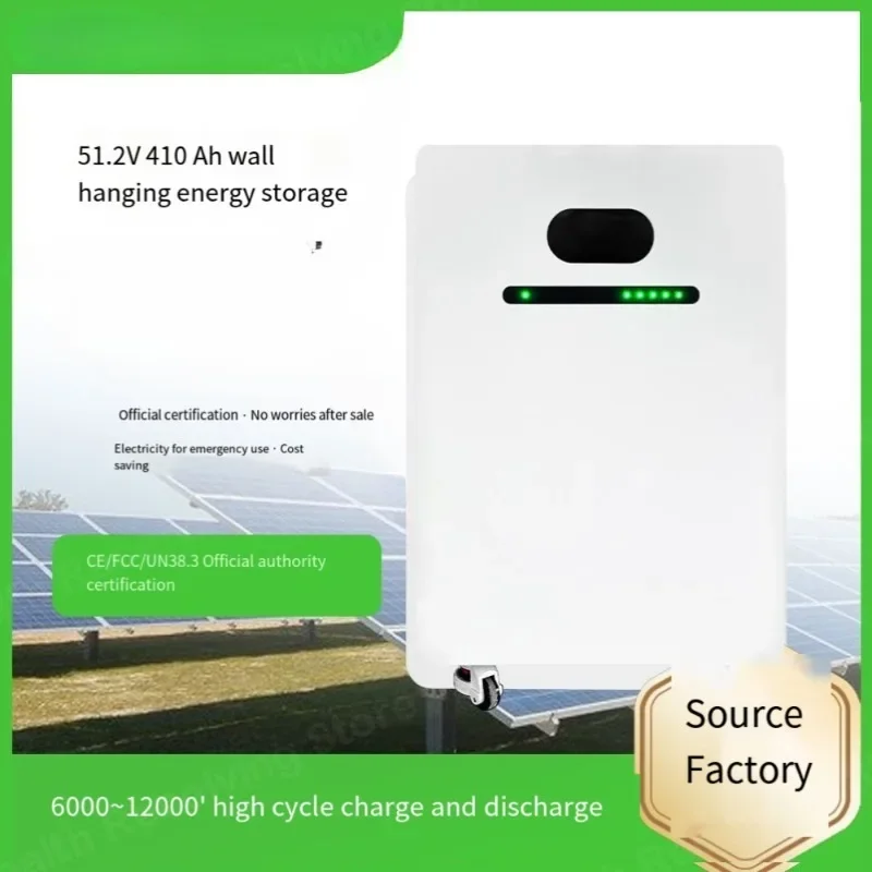 20KWH wall-mounted solar photovoltaic home energy storage mains complementary BMS emergency power supply all-in-one machine