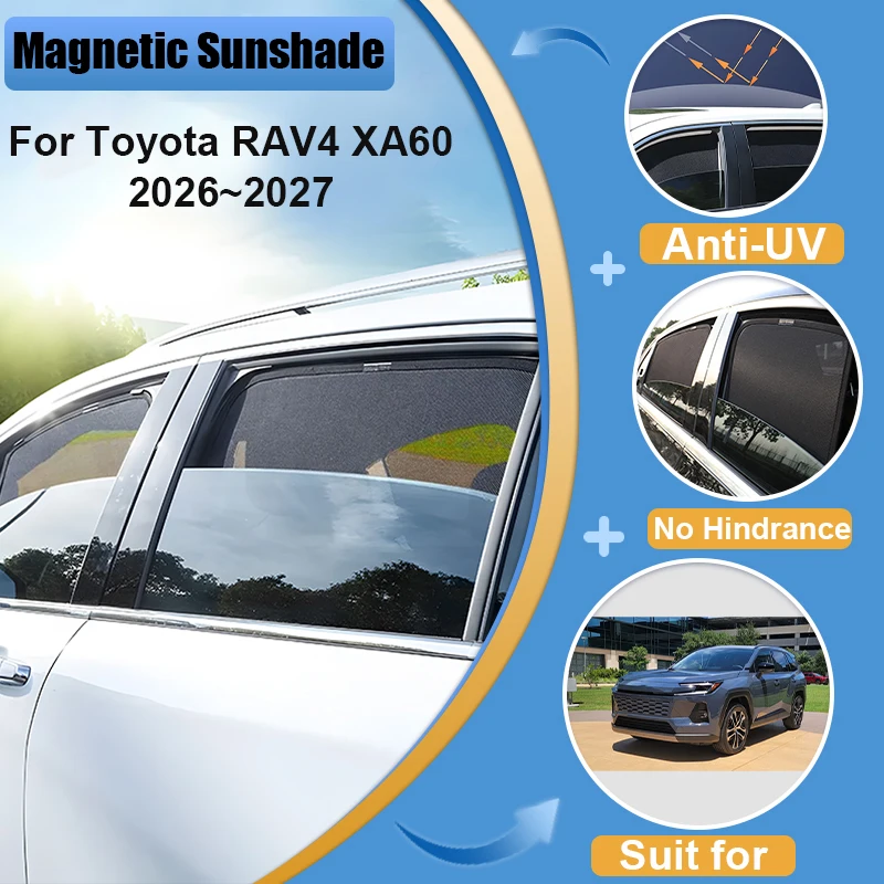 

Auto Sun Visor For Toyota RAV4 Accessories XA60 2026 2027 Windshield Frame Blind Window Sun Visor Shade Anti-UV Car Body Kits
