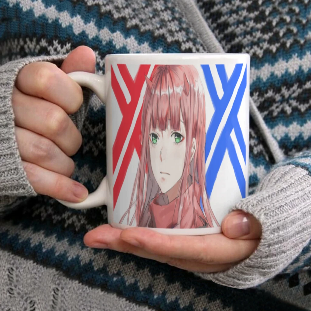 Japan Anime DARLING In The FRANXX Coffee Mug 11oz Fun Ceramic Coffee Tea Cocoa Cup Handle Tea Drink Cup