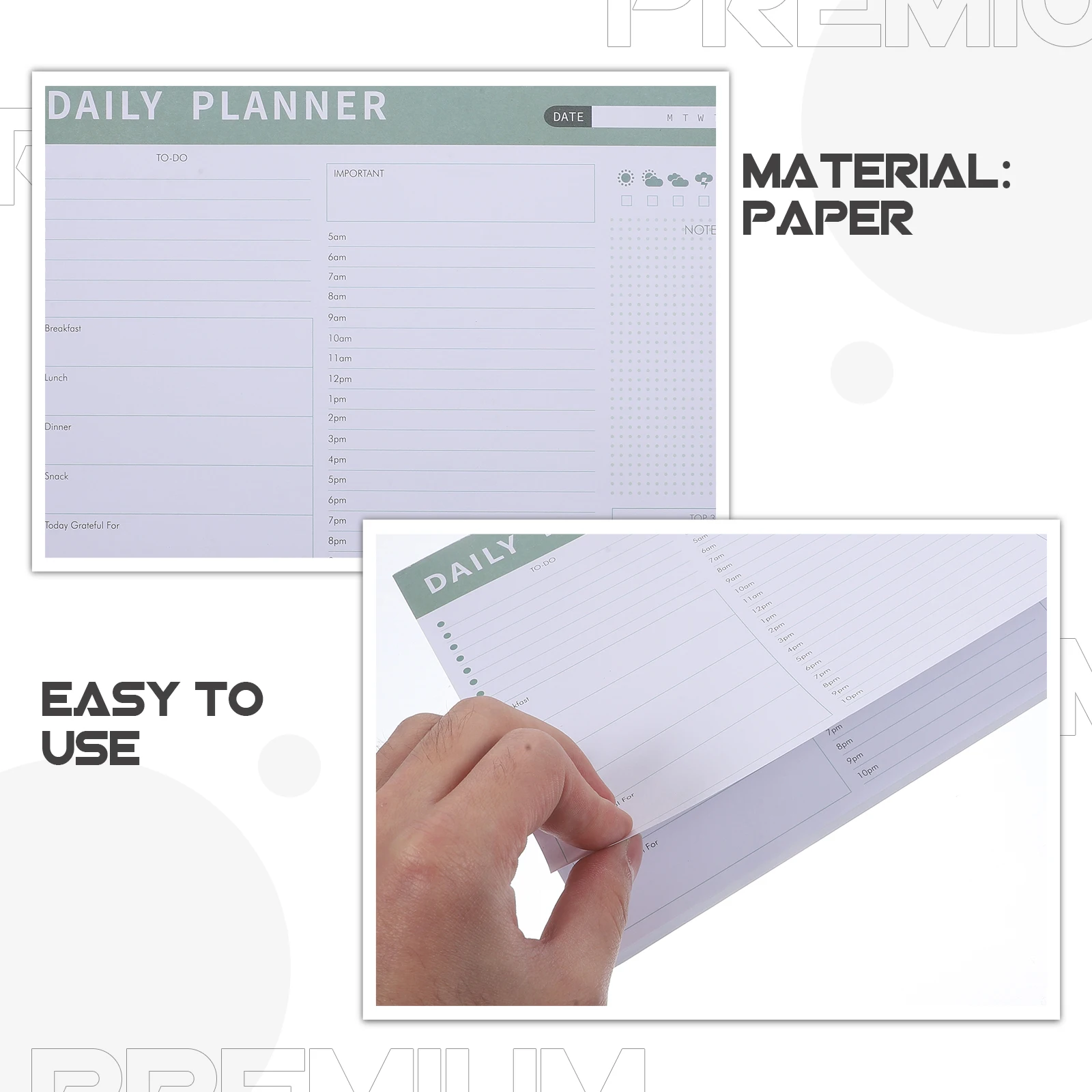 

Magnetic Schedule Book Daily Planner Memo Pads Task Planner Household Notepad Compact Notebook Paper Pad A Size