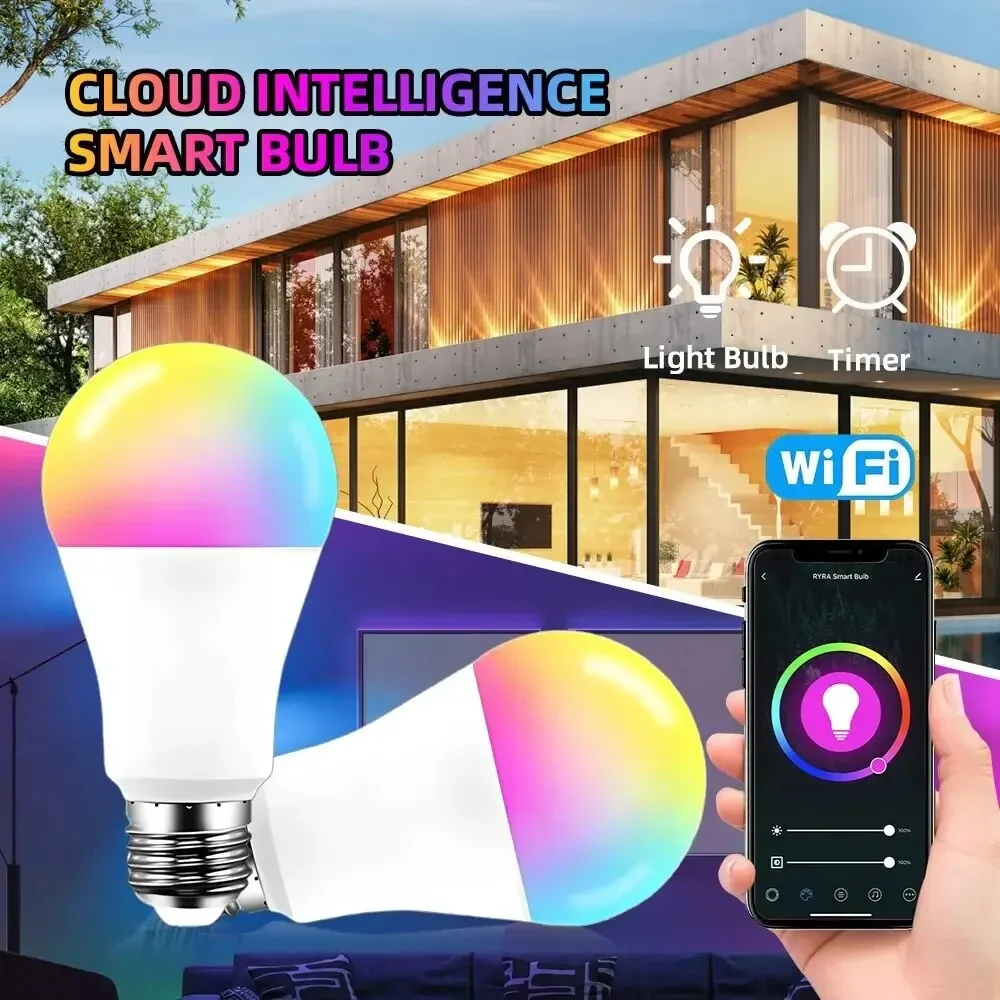 

E27 Tuya WiFi LED Light Bulb AC 220V 110V Smart LED Lamp 10W 15W 20W Alexa Smart Life APP Google Assisatnt Echo Voice Control