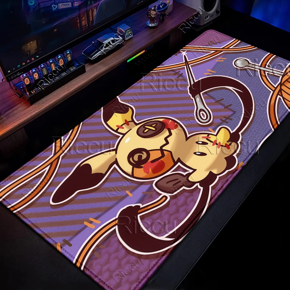 XXL Mousepad Laptop Japan Cool Anime Mouse Pad Large pokemon Mimikyu Gaming Mat Gamer PC Cabinet Keyboard Rug Desk Accessories view 3