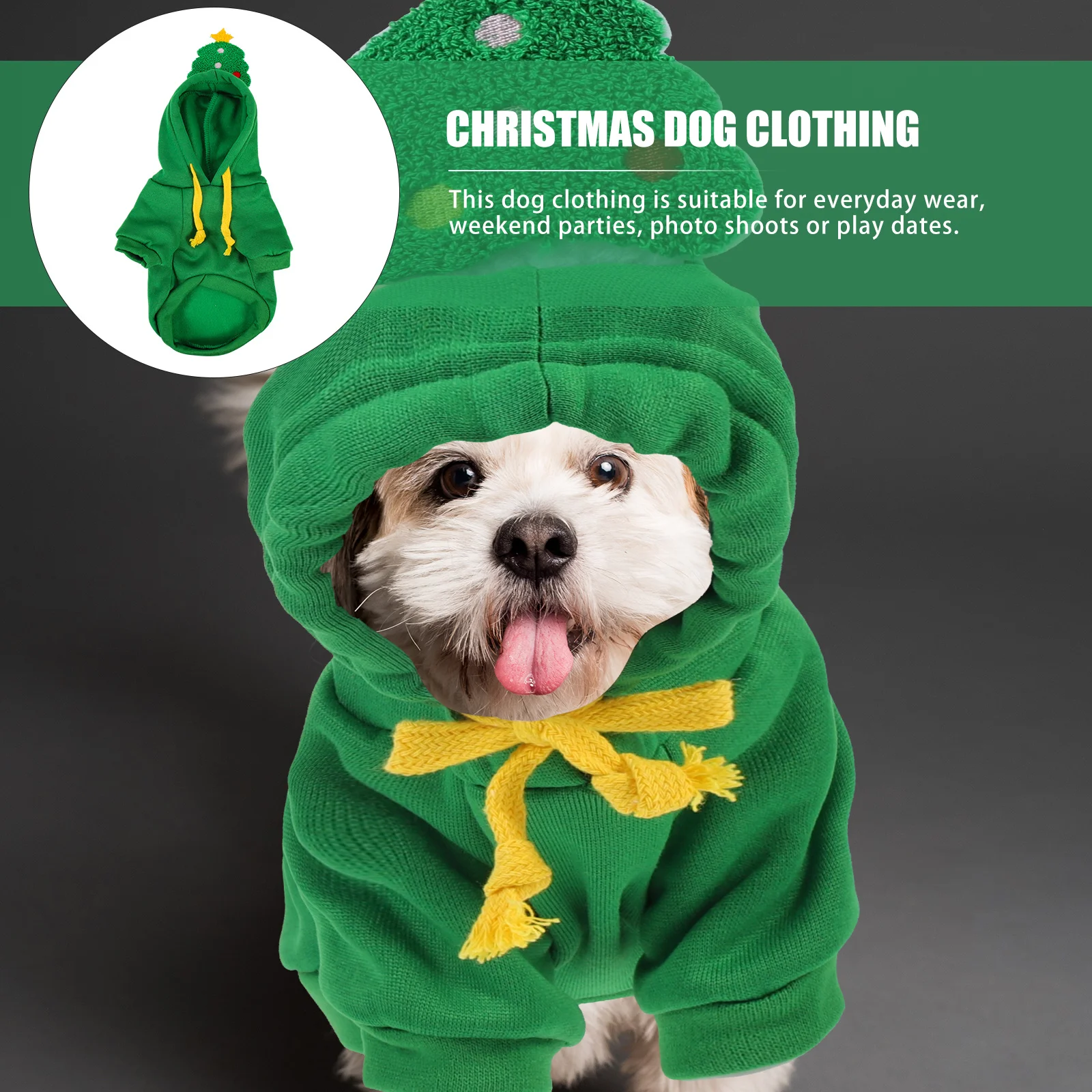 

1pcs Pet Hoodie For Dogs Cats Christmas Dog Clothing Soft Puppy Winter Garment Xmas Costume Lovely Cat Clothes Party Wear