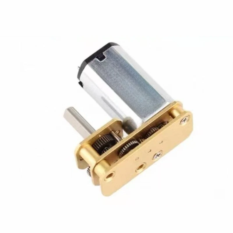 GM1024-N30 inverted DC gear reduction motor, with the output shaft and the motor rotating in the same direction.