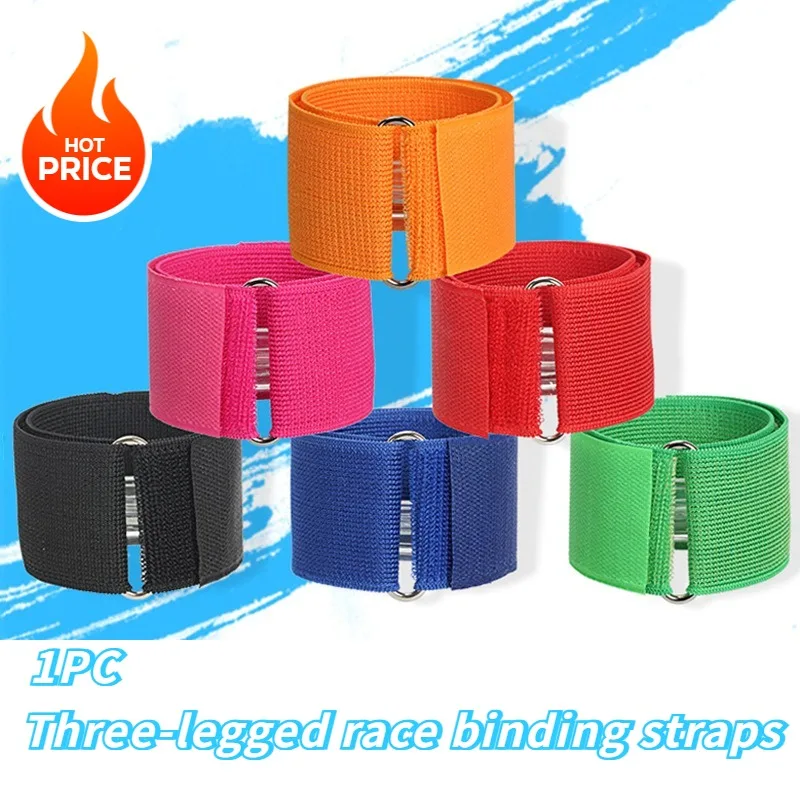 1PC Two-man 3-legged leg straps elastic band Game 2-man 3-legged ankle straps game leg straps bundle running