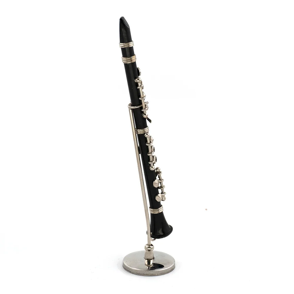 1Pcs Miniature Alloy Clarinet Model with Support for 1/12 Dollhouse ob11 1/6 Action figure Accessories Doll House bjd Decoration