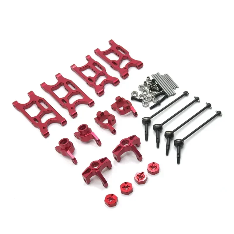 8 stuks voor LC Racing 1/14 WLtoys 144001 124017 -16-18-19 RC auto, upgrade reserveonderdelen, zwenkarm, stuurbeker, CVD enz