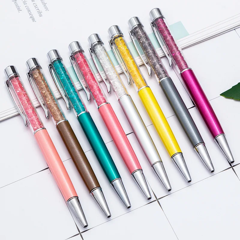 Crystal Diamond Pen Metal Ballpoint Pen Advertising Pen Custom Logo Name Gift Pen Lettering Student Stationery