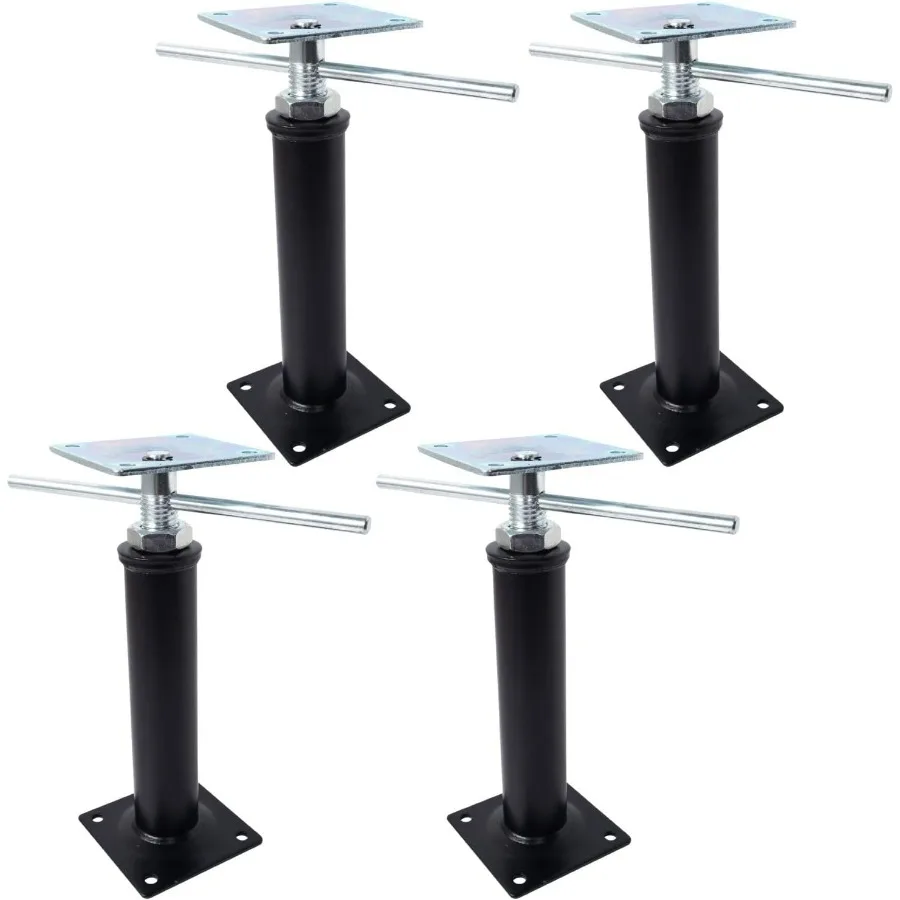 

Adjustable House Floor Jacks, 4 Pack, 11”-14.5” Height Range, 10000 lbs Load Capacity, Adjustable Support Beam Basement Jack Pos