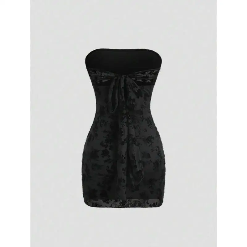 

S 87 Q 2760 Sle Spring Summer See-tough Lace Velvet Tight Dr Casual Sport Suit Seven Sve Long Autumn Season