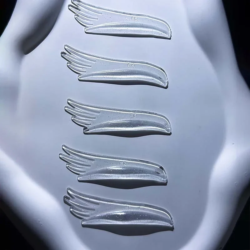 Lash Lift Silicone Pads Transparent Wing Shape Glitter Reusable Under Eye Lash Extension Eyelash Perm Curler Makeup Accessories
