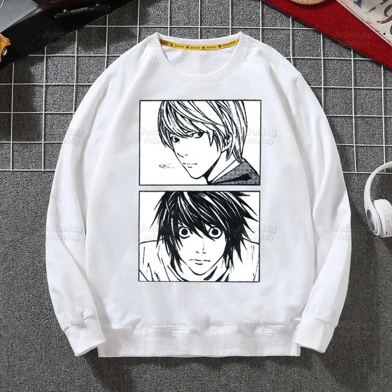 Death Note Anime L Ryuk Hoodie Sweatshirts Men Women Pullover Harajuku Men's Ryuuku Animation Collectable Hoodie Casual Clothes