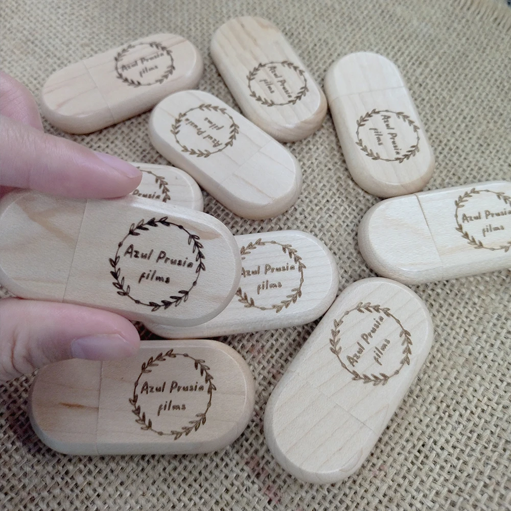 Usb 3.0 10 buah/lot LOGO pelanggan, Flash Drive kayu pribadi kecepatan tinggi 8GB 16GB 32GB 64G 128G