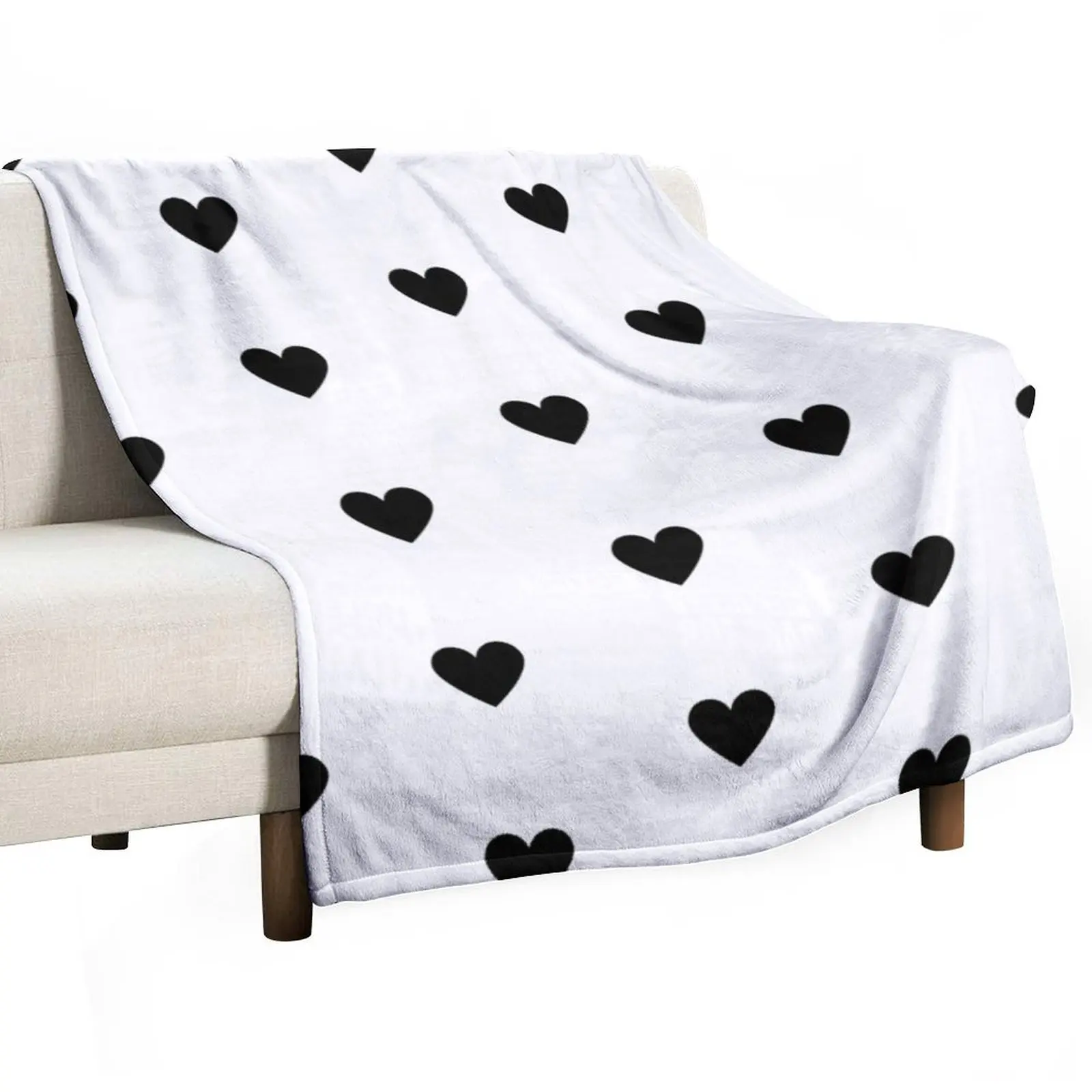 

Black Heart Throw Blanket christmas decoration Plush Blankets