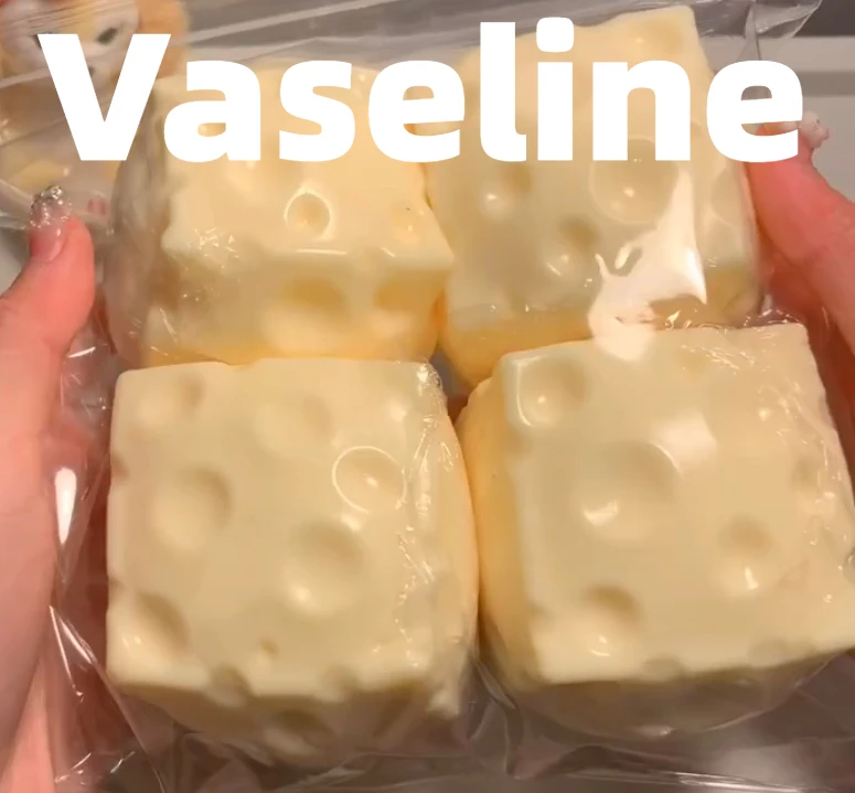 Vaseline Filled Giant Cheese Squishy Squeeze Ball, Slow Rising Food Shape Fidget Toy, ADHD Stress Relief Sensory Toy