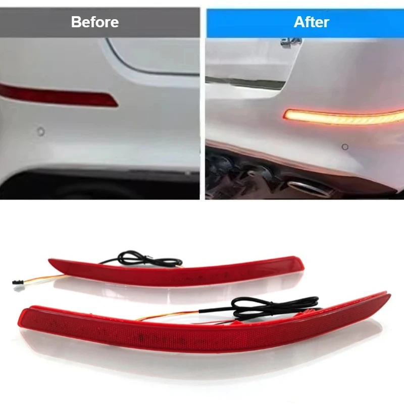 

Для Kia K5 Optima 2014-2015: Светодиодный задний бампер-отражатель с динамическим поворотником, стоп-сигналом и противотуманным фонарем (модифицированный)