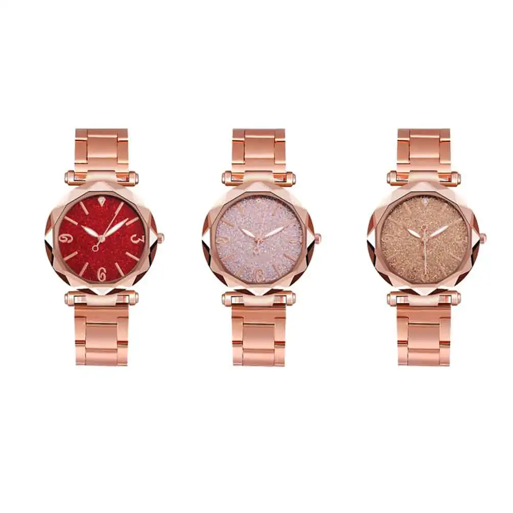 

Ladies Quartz Watches Stainless Steel Wrist Decoration Glittering Fashion Strap