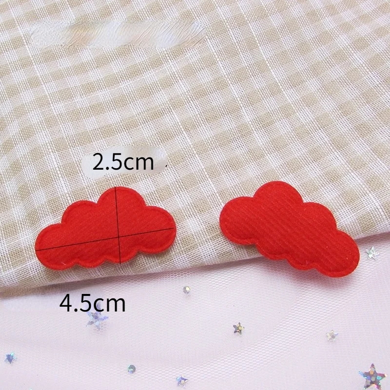 20pcs Cloud  Ball Padded Appliques For clothes DIY Baby hair Clip headwear Decor Ornament Accessories