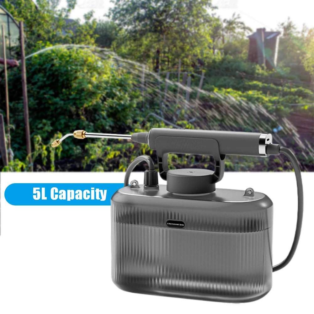 

Электрический садовый опрыскиватель на 5 л, мощный распылитель для полива газонов и садов с телескопической насадкой