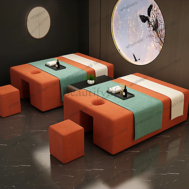 Factory Direct Sales Modern Foot Massage Bed Thai Style Foot Bath SPA Massage Bed Ear Picking Salon Furniture Стол Массажный Скл
