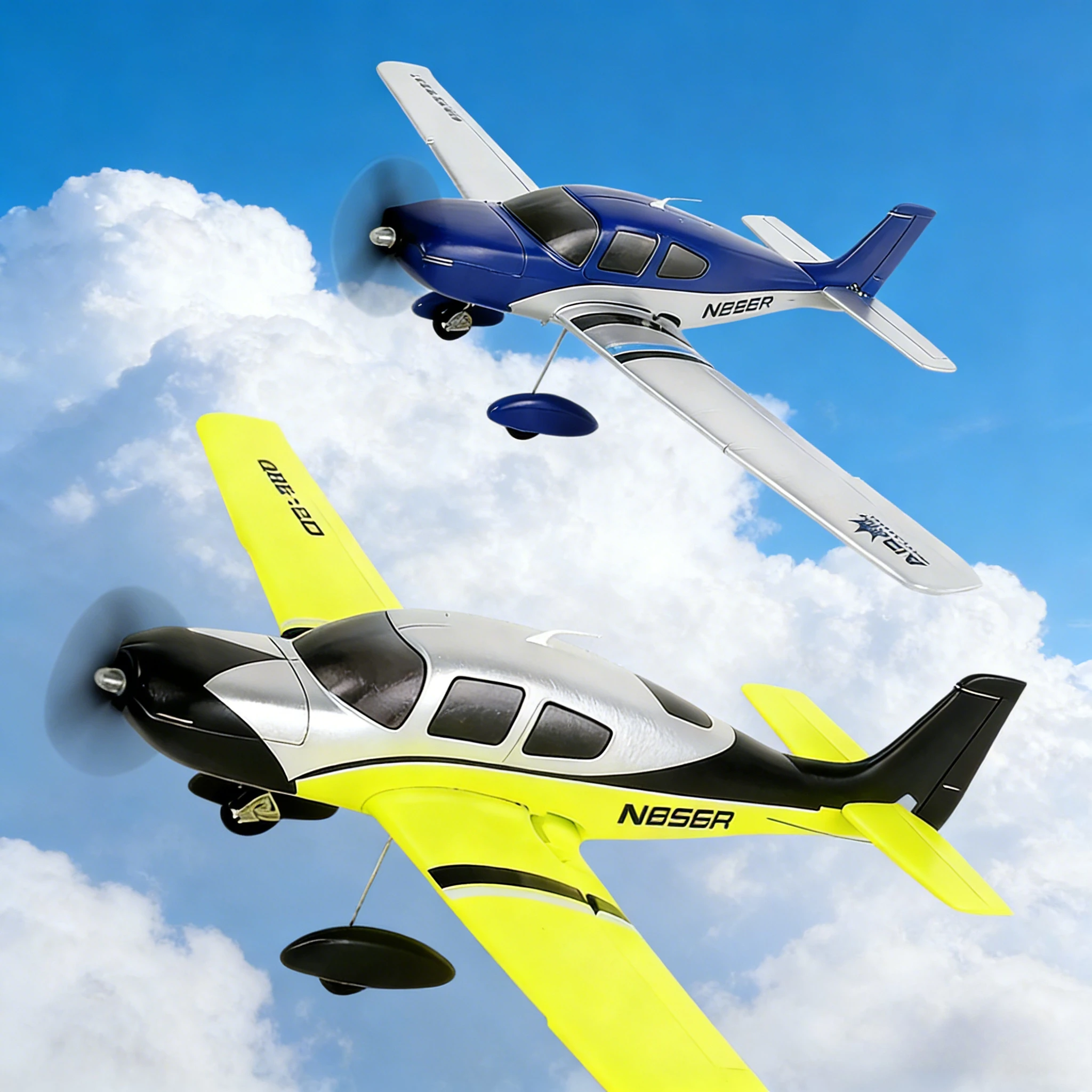QIDI580 Stunt RC Glider Plane 4CH 2.4G EPP Foam Fixed Wing Airplane Model Remote Control Brushless Aircraft Toys for Children