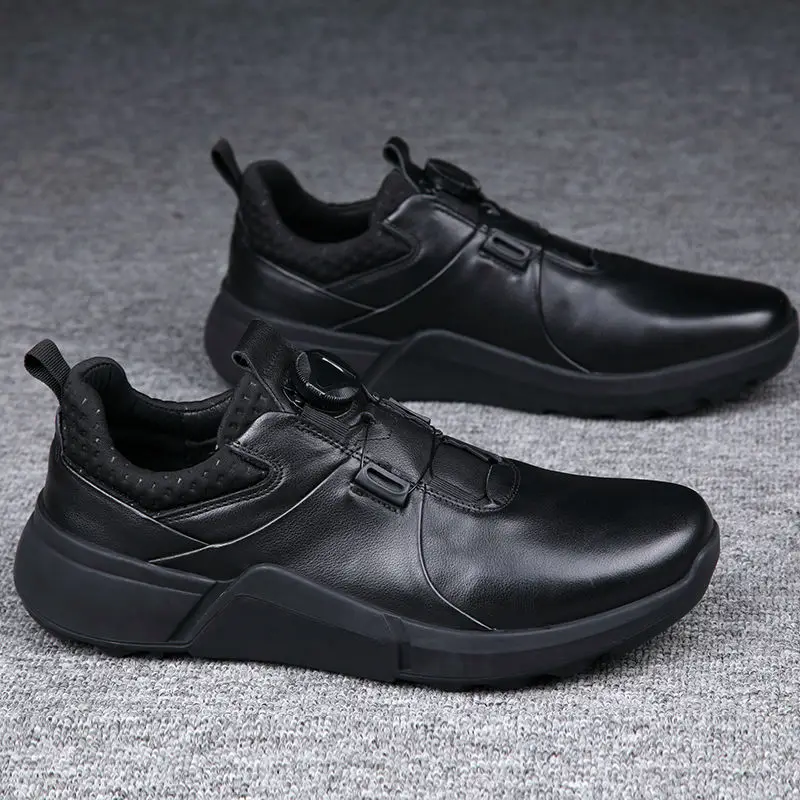 

Trendy Genuine Leather Shoes Men Swivel Buckle Loafers Cowhide Sneakers Casual Sports Jogging Travel Walking Outdoor Running