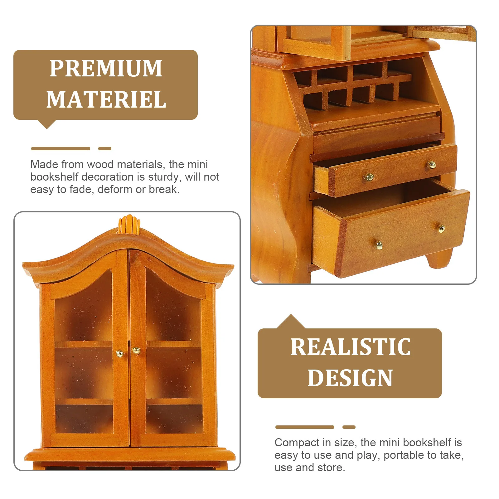 

Миниатюрная книжная полка в масштабе 1:12, маленькая деревянная мебель с высокой имитацией для украшения кукольного домика, ролевые игры, аксессуары для рукоделия