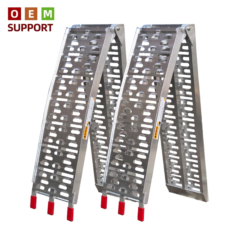 

KARLION Heavy-Duty 340KG Motorcycle Aluminum Loading Ramp Anti-Slip Folding Design Garage ATV CE Certified Universal Fit