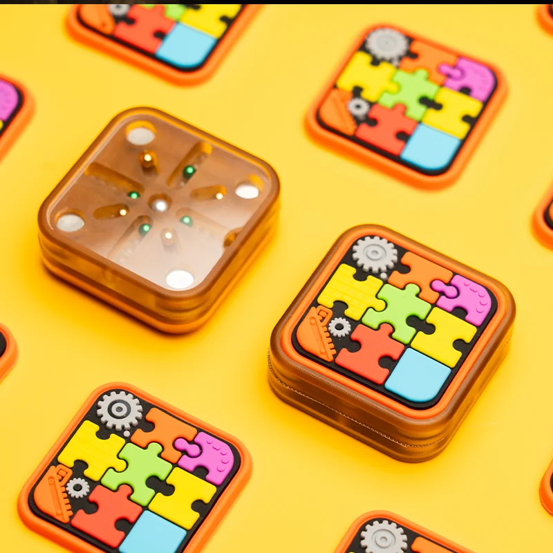 HF EDC Magic Cube Fidget Slider Christmas Gifts for Adults Antistress Push Slider Toys