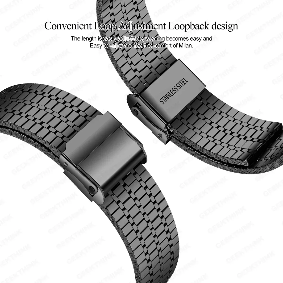 Link Bracelet for apple watch 8 7 45mm 41mm SE 6 5 4 44mm 40mm band Stainless Steel strap iwatch ultra 49mm 3 42mm 38mm bands image 4