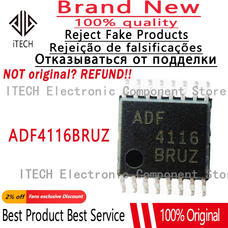 5pcs/lot ADF4116BRUZ ADF4116 4116 TSSOP-16 100% New and Genuine