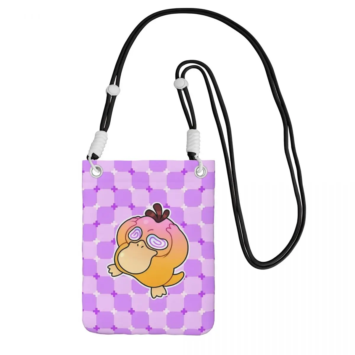 

Custom P-Psyducks Carry A Mobile Phone Bag Diagonally Women Men Animated Film Shoulder Crossbody Bag Detachable Shoulder Strap
