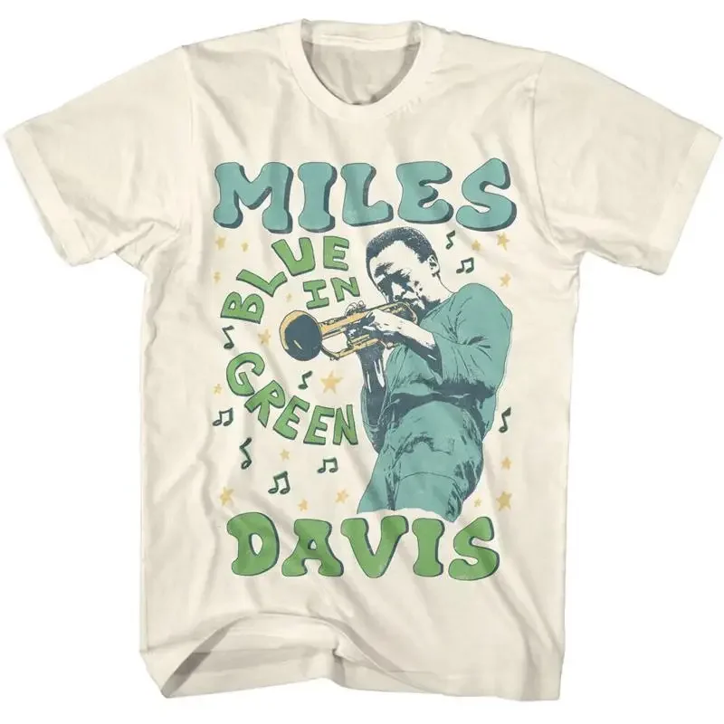 Miles Davis Blue In Green Stars Music Notes Men's T Shirt Jazz Band Tour Merch
