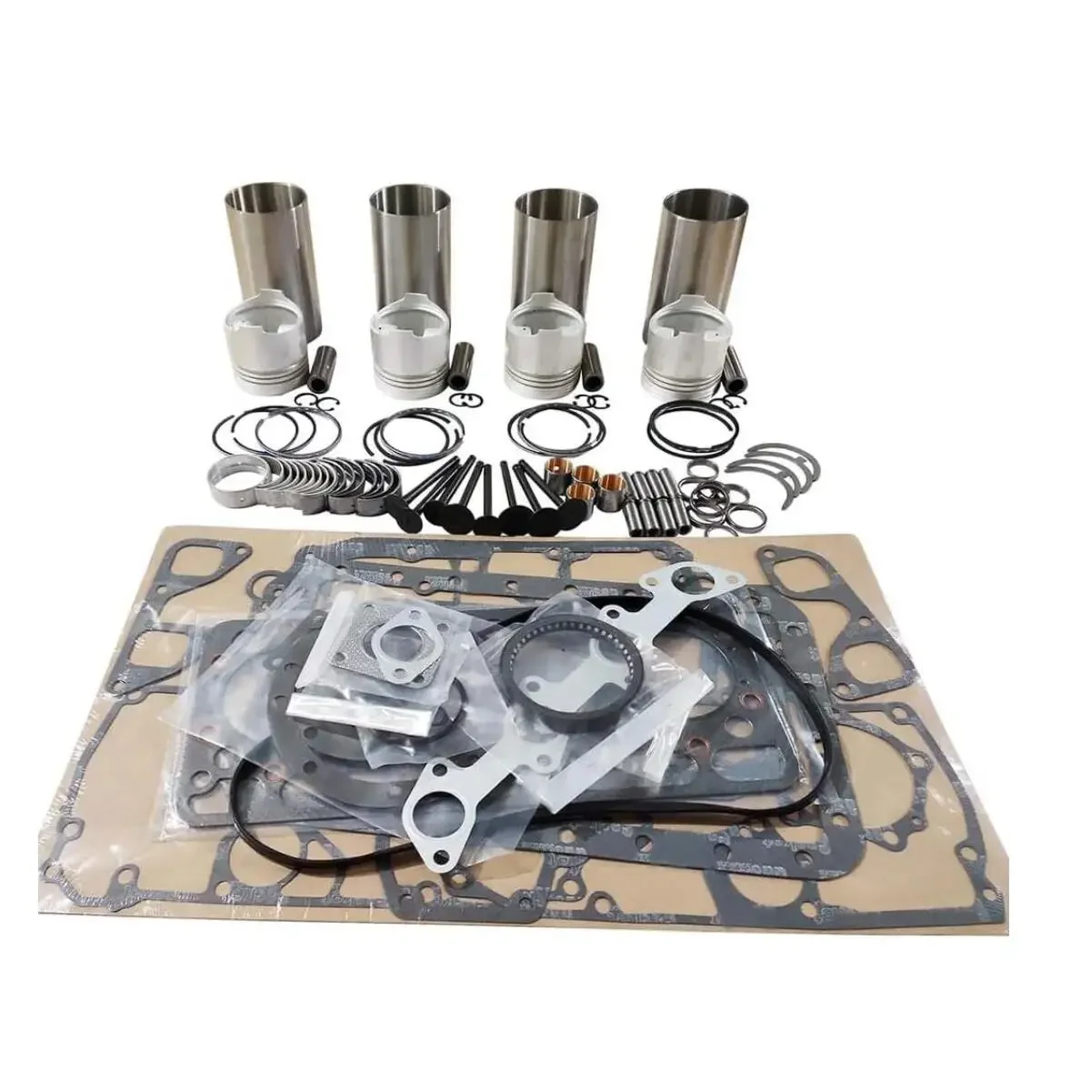 Kit de Reparación y Revisión MSparts 4HL1, Kit de Pistones y Camisas de Cilindro con Juego de Juntas para Motor Isuzu 4HL1 NPR NQR NRR GMC Chevrolet W5500 W5500