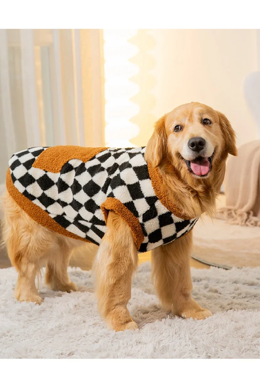 Suéteres de lana para perros grandes, chaleco cálido para perros, abrigo para mascotas, sudaderas con capucha Golden Retriever, disfraz para perros