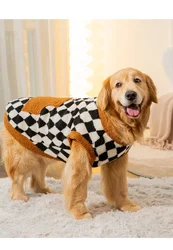 Camisola quente de lã para cães grandes, colete, casaco de estimação, moletons, golden retriever, traje grande, outono e inverno