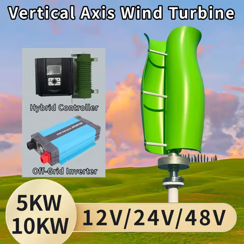 10KW Vertical Axis Wind Turbine Generator 24V 48V Low Noise Low Start Wind Speed Home Appliance For Off Grid System Output 220V