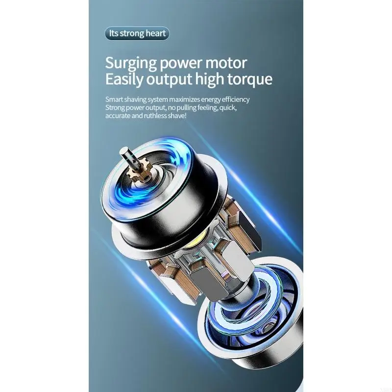 อัพเกรด 6 in 1 ไฟฟ้าสำหรับหัวล้านมีดโกนสำหรับเครื่องโกนหนวดหัวโกนหนวดและแห้งสำหรับผู้ชายที่มี IPX6 คลาสกันน้ำและ LED disp n58d