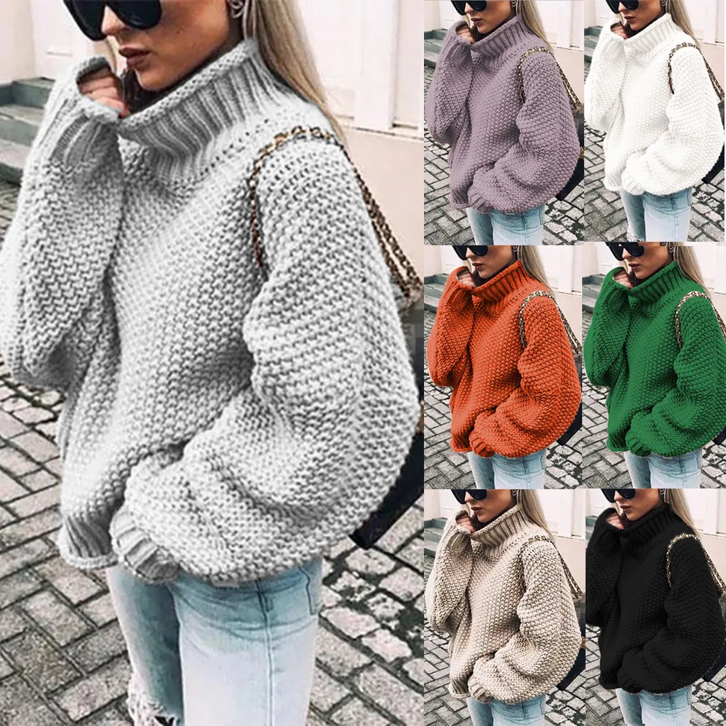 Street Turtleneck Sweater Women 2024 Autumn Winter Long Sleeve Cashmere Female Knitted Pullover Loose Lady Thicken Knitwear