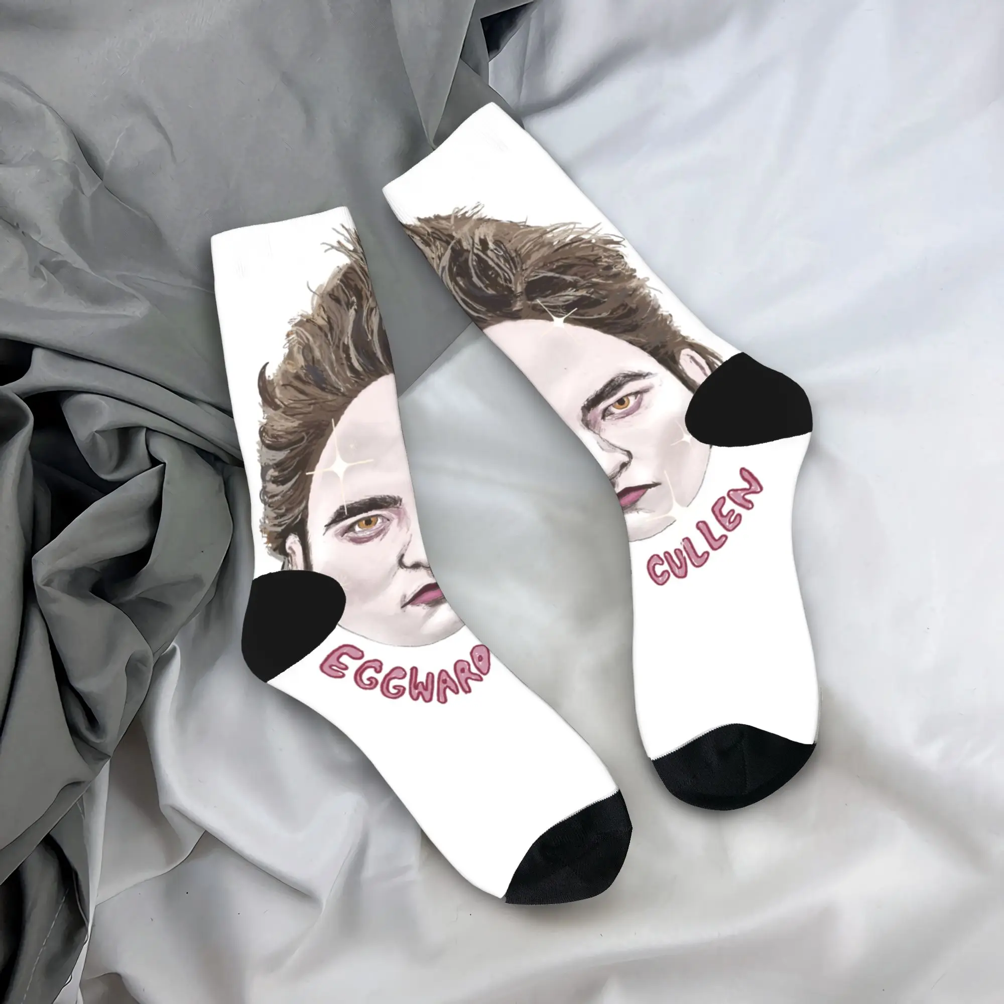 

Носки из фильма Eggward Cullen Twilight, мужские и женские повседневные носки в стиле Харадзюку, весна, лето, осень, зима, средние носки-трубы, подарок
