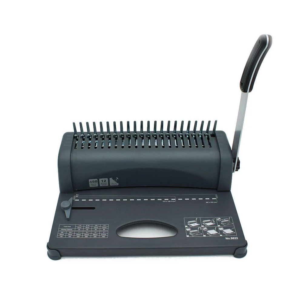 8622 Combs Binding Machine 21 Hole 450 Sheets Paper Punch Binder