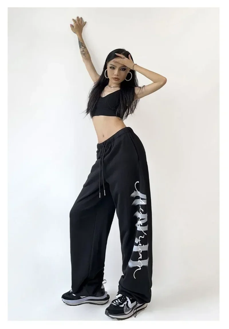 Spring Summer Korean Fashion Sweatpants Women Hip-hop Trousers Jazz Sweatpants Casual Loose Dance Sporty Pants Y2k