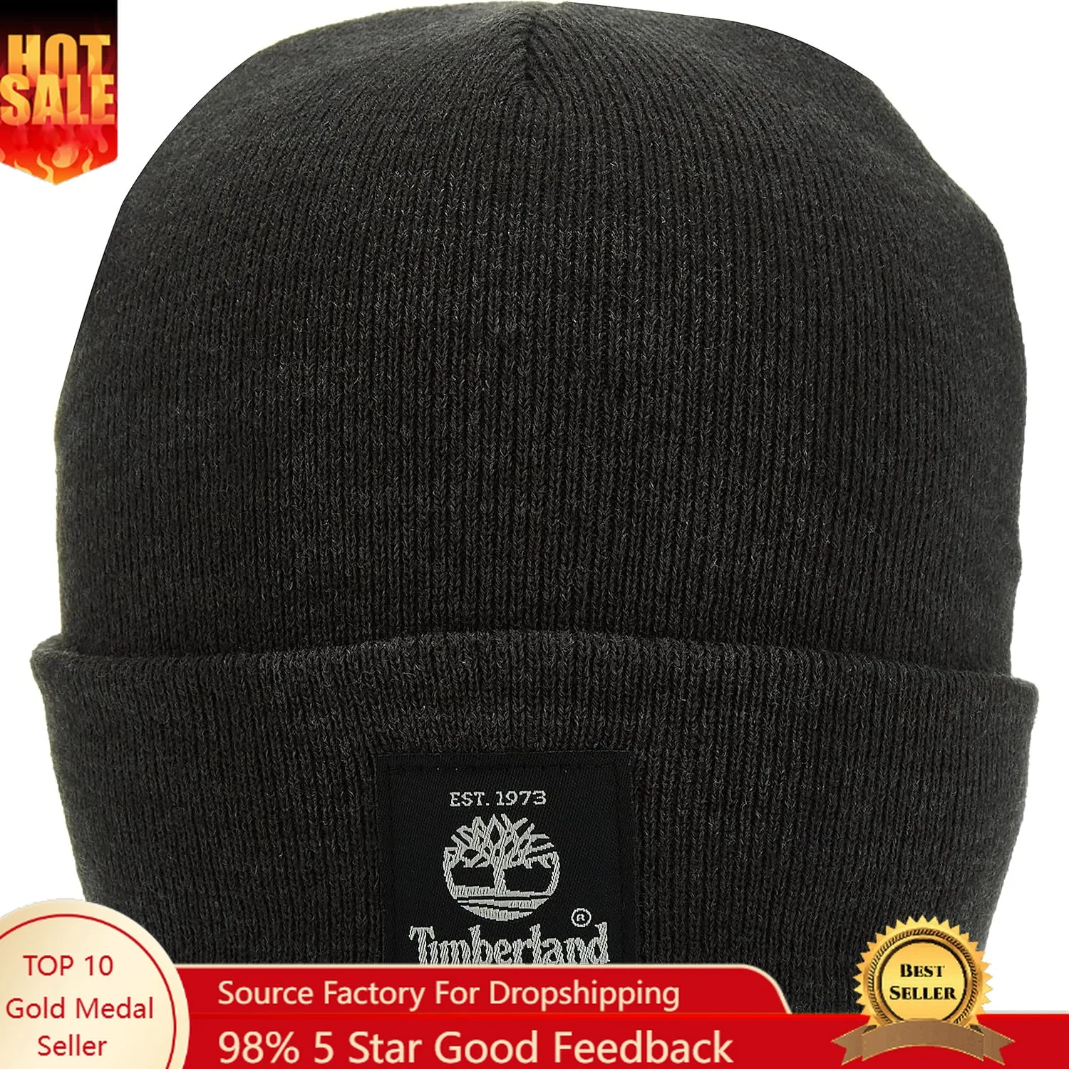 

T-Timberland Mens Womens Cuffed Beanie Embroidered Logo Fashion Knitted Hat