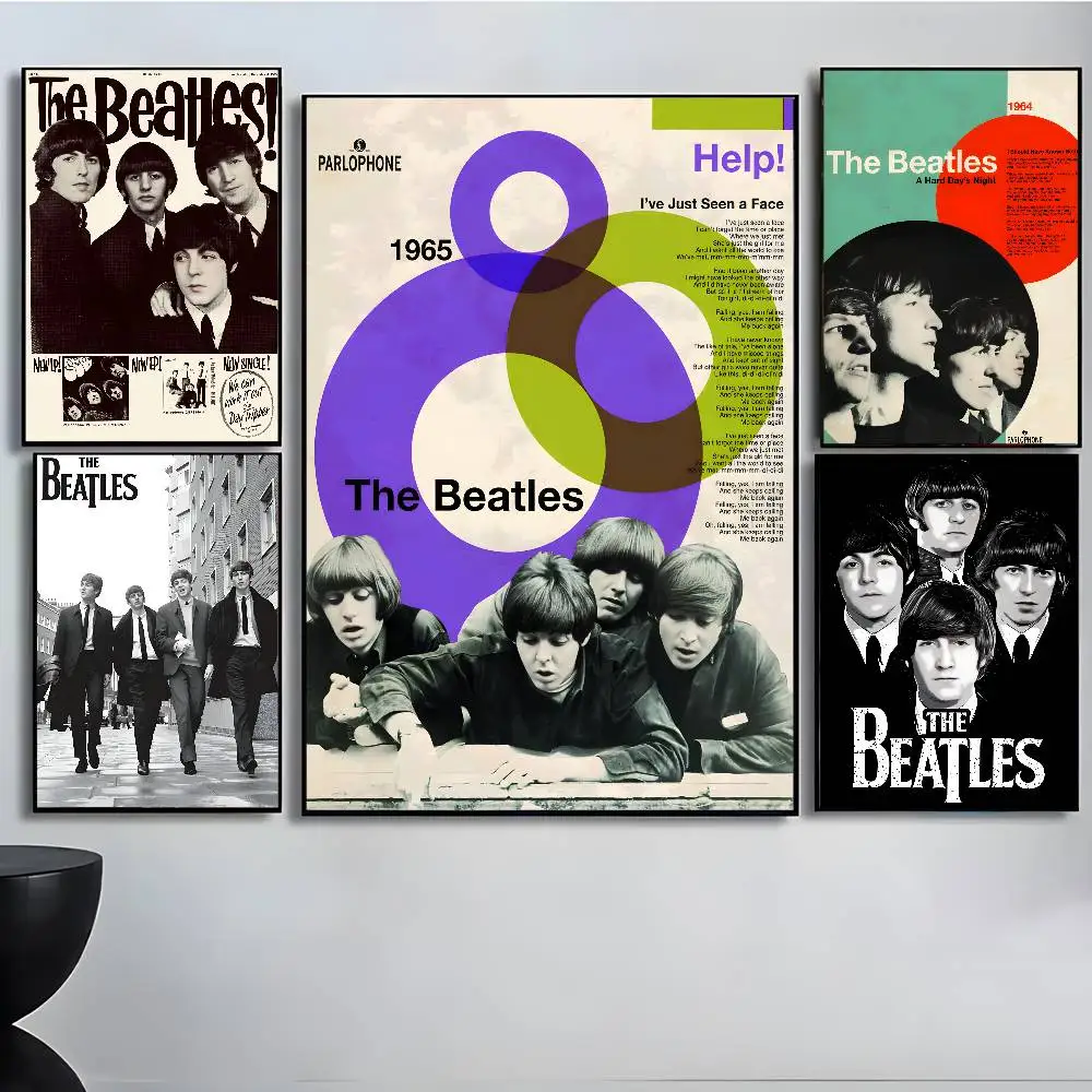Classic Music Band T-The B-Beatles Poster Art With Prints Home Bedroom Living Room Decoration Gift