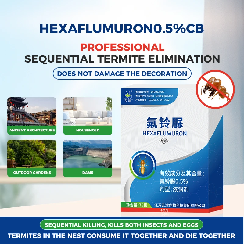

Hexaflumuron0.5%CB Termite-targeted, Pet & people friendly. Source control, long-term protection. Industry- exclusive.-Household